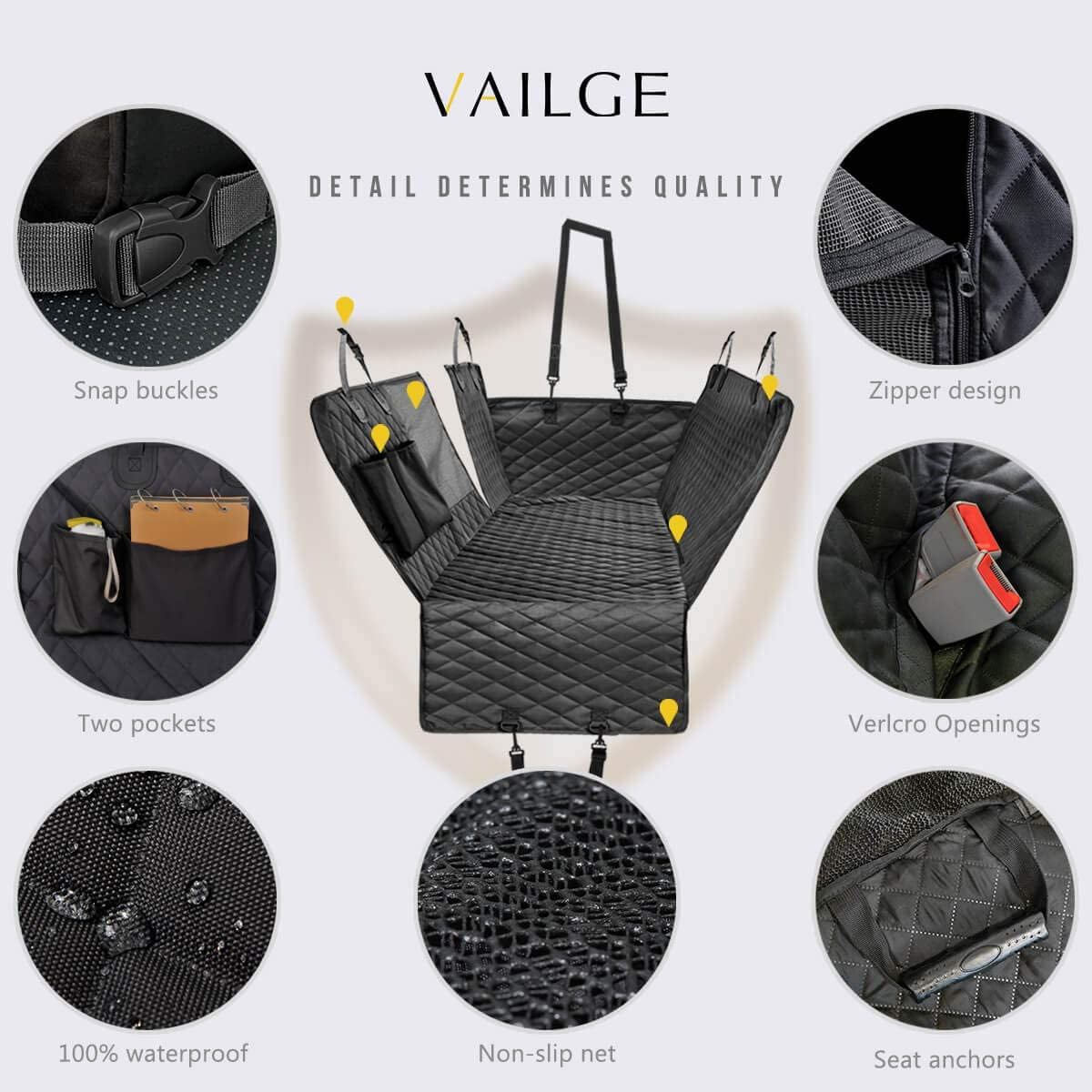 Funda Impermeable para Asientos de Auto con Ventana de Malla