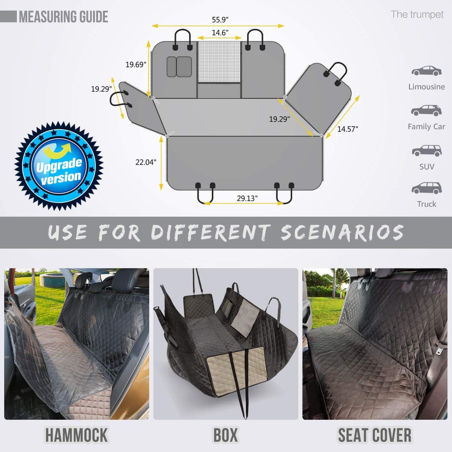 Funda Impermeable para Asientos de Auto con Ventana de Malla