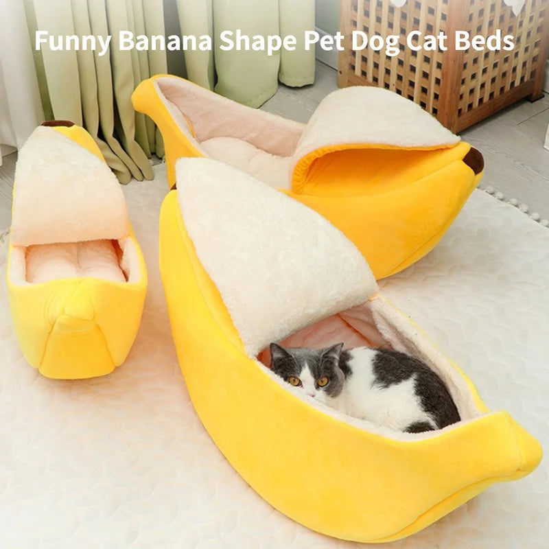Cama para Mascotas en Forma de Plátano