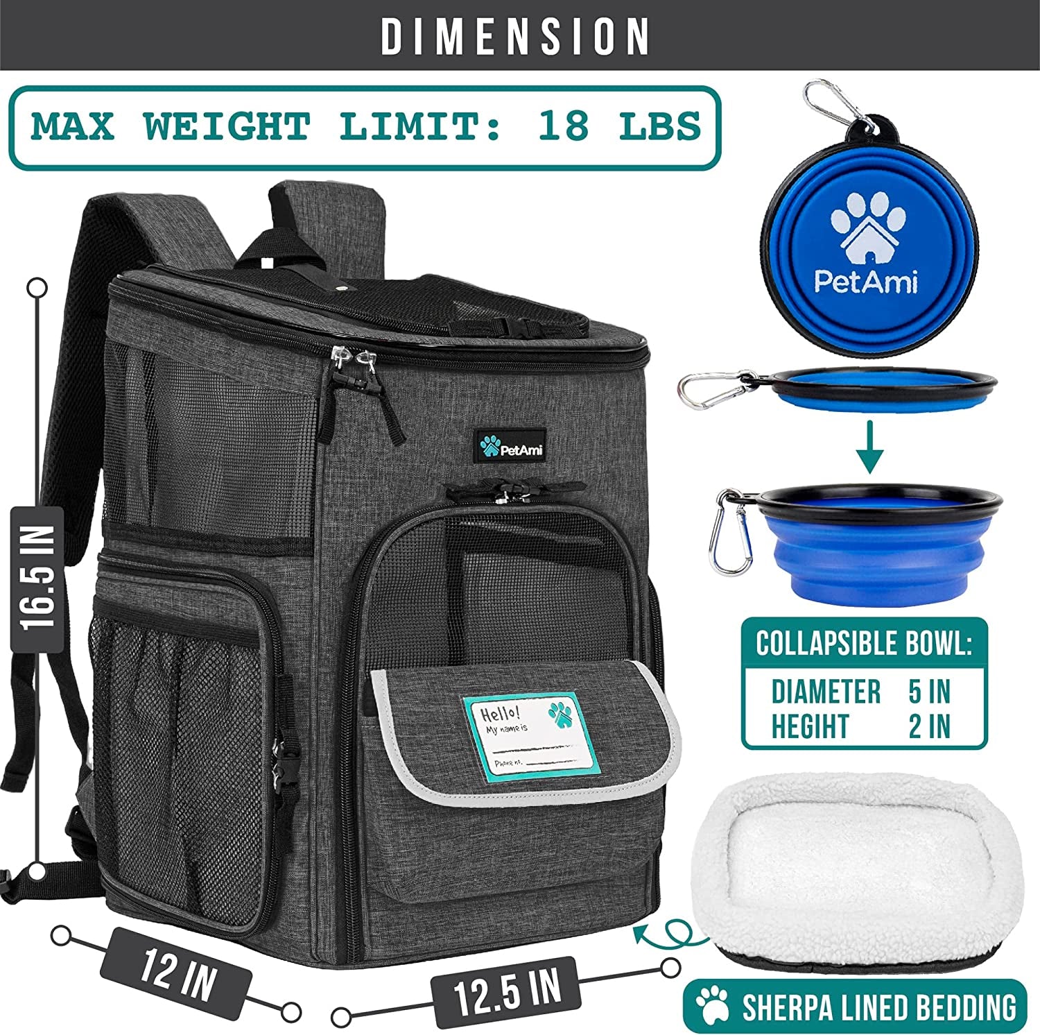 Mochila Transportadora para Perros y Gatos