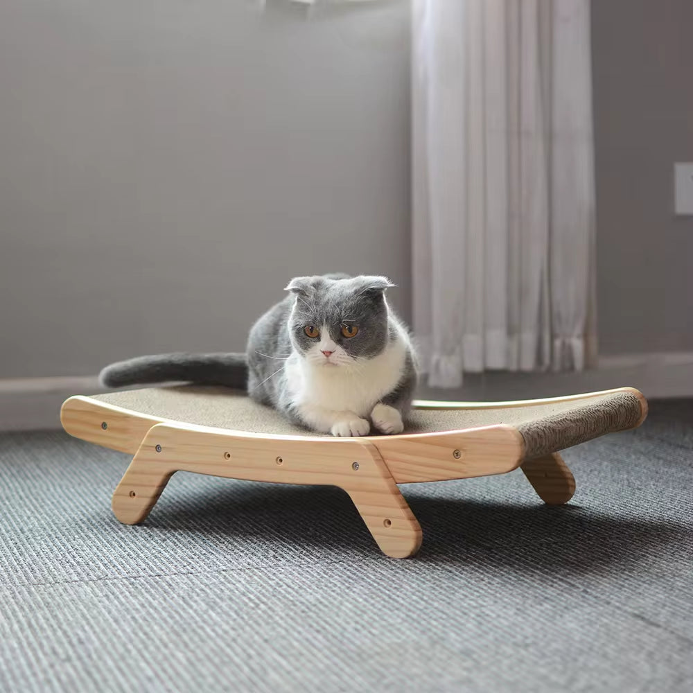 Rascador de Madera para Gatos 3 en 1