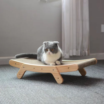 Rascador de Madera para Gatos 3 en 1