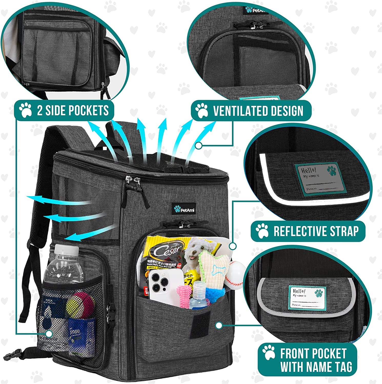 Mochila Transportadora para Perros y Gatos