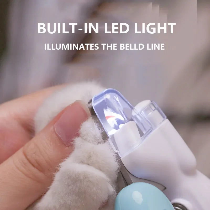 Cortauñas Profesional para Mascotas con Luz LED