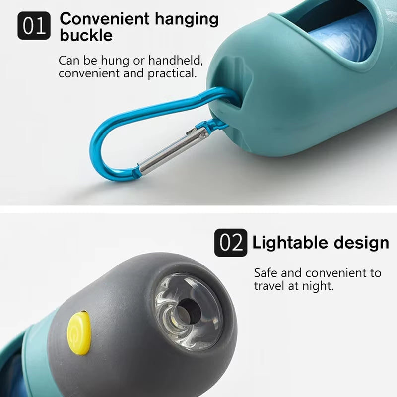 Dispensador de Bolsas con Luz LED para Mascotas