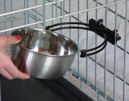 Comedero de Acero Inoxidable con Soporte