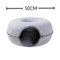 Túnel Interactivo para Gatos en Forma de Donut – Juguete y Cama 2 en 1 para Mascotas