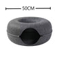 Túnel Interactivo para Gatos en Forma de Donut – Juguete y Cama 2 en 1 para Mascotas