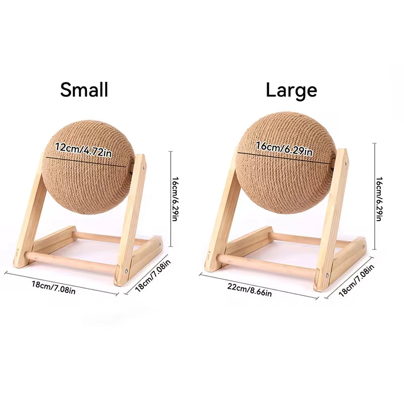 Rascador de Madera y Cáñamo para Gatos